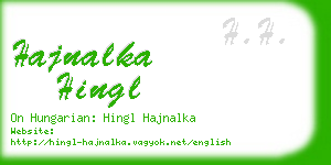 hajnalka hingl business card